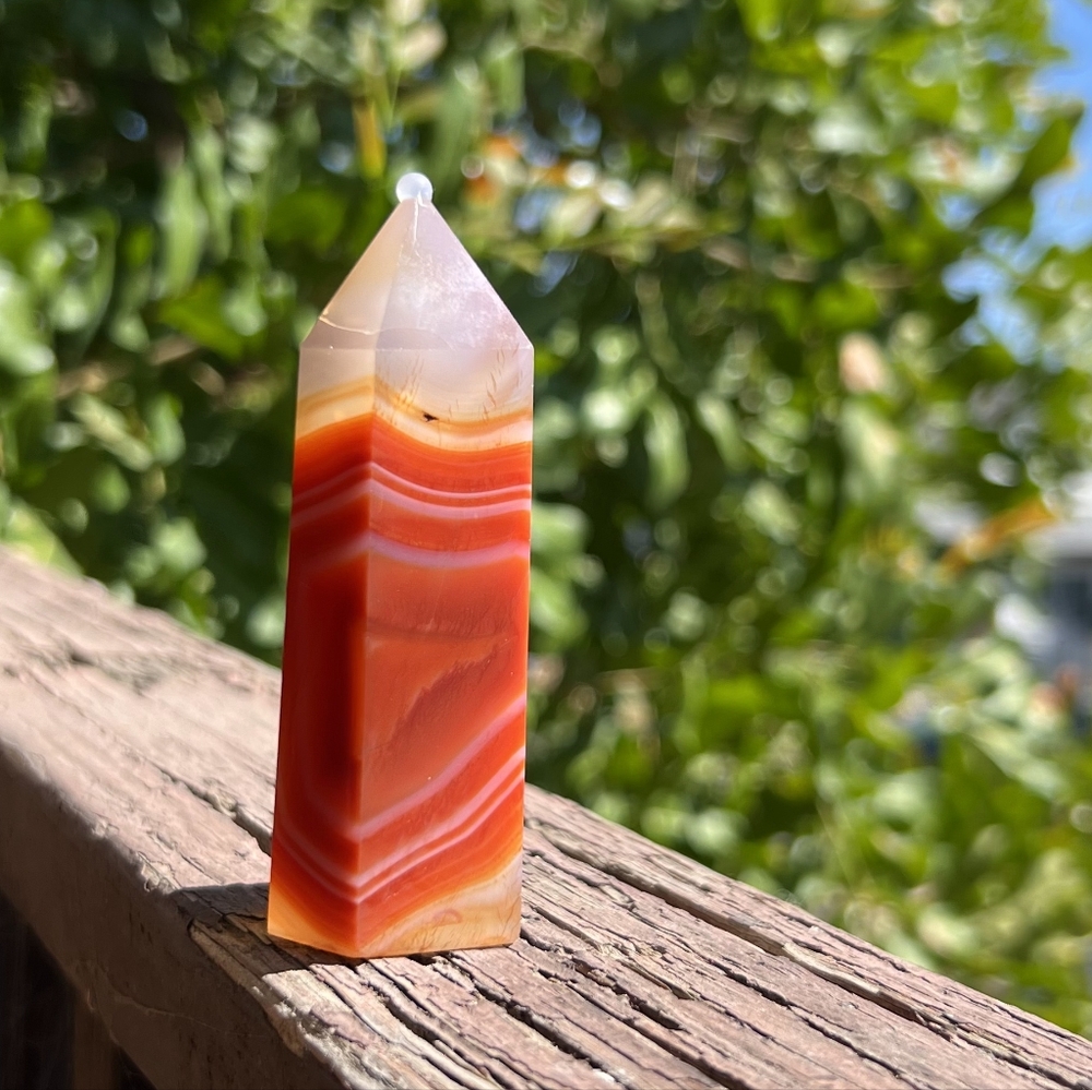 NEW 3.5" MADAGASCAR CARNELIAN TOWER